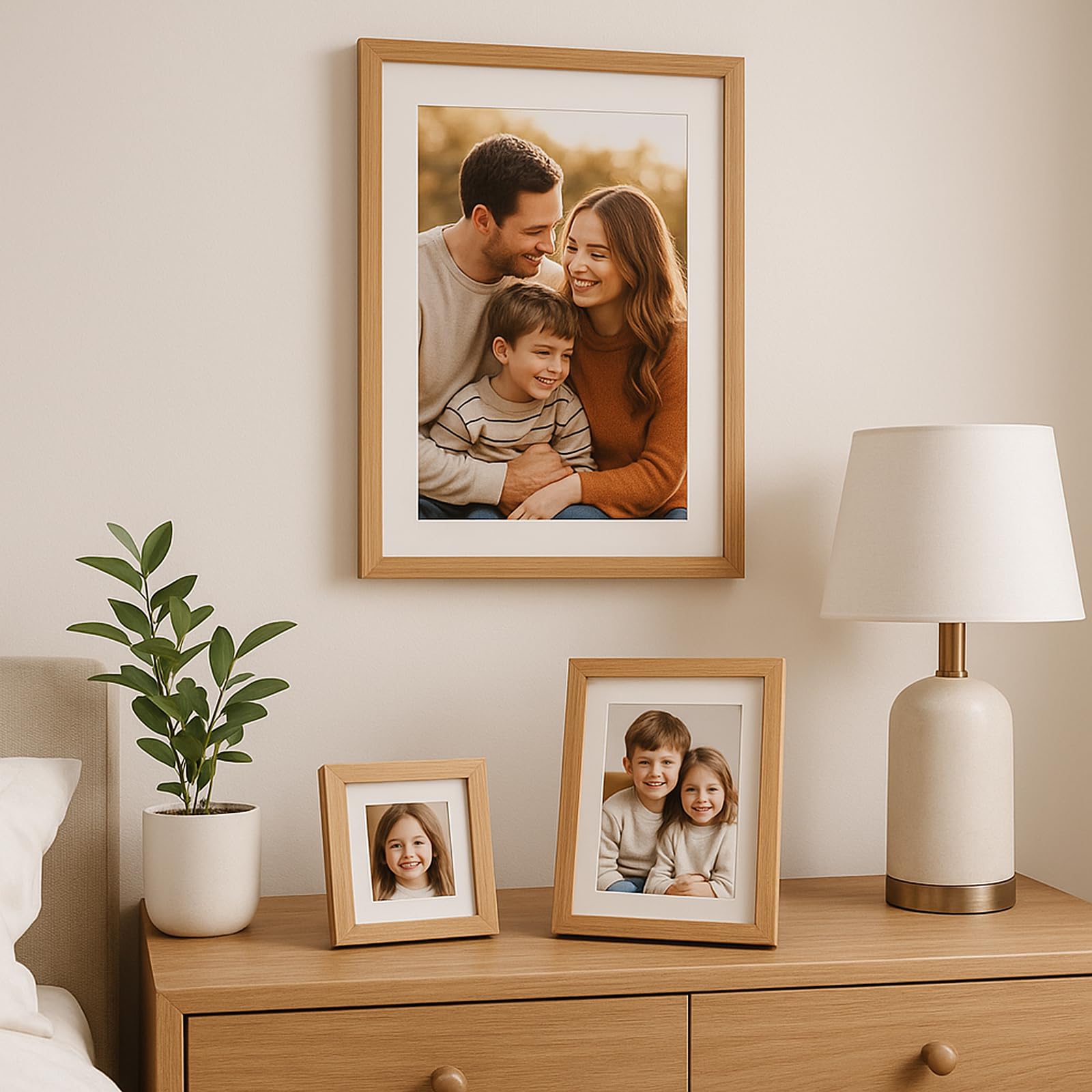 Amazon.com - puthiac 4x4 Solid Oak Wood Picture Frame, Fits 3x3
